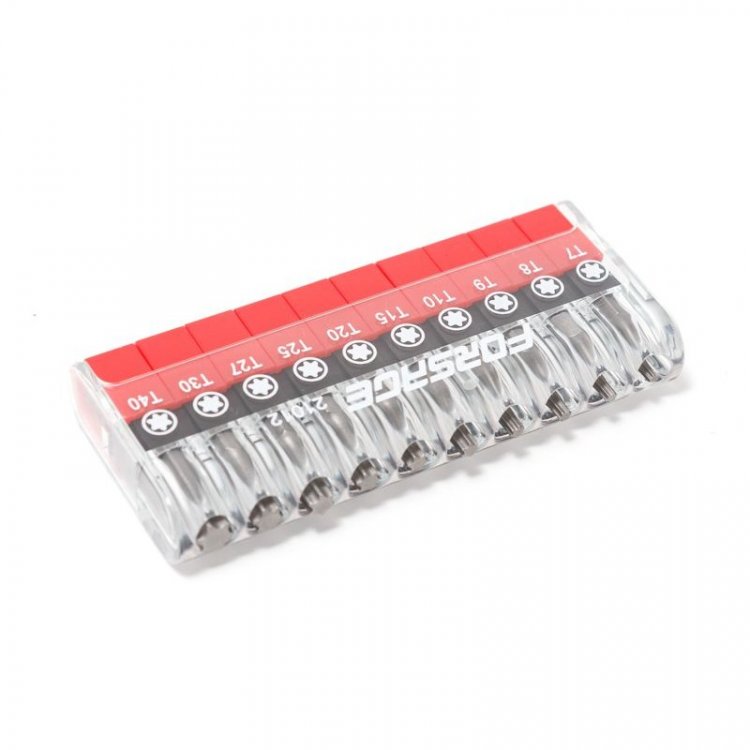 1/4" набор бит-торкс 10пр. (T7,8,9,10,15,20,25,27,30,40-25мм)