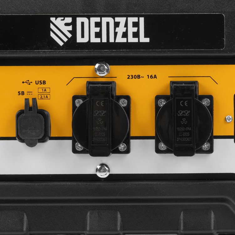 Генератор бензиновый PS-33, 3,3 кВт, 230В, 15л, ручной стартер// Denzel Генератор бензиновый PS-33, 3,3 кВт, 230В, 15л, ручной стартер// Denzel