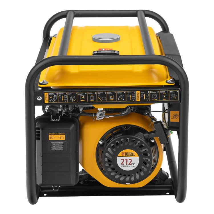 Генератор бензиновый PS-33, 3,3 кВт, 230В, 15л, ручной стартер// Denzel Генератор бензиновый PS-33, 3,3 кВт, 230В, 15л, ручной стартер// Denzel