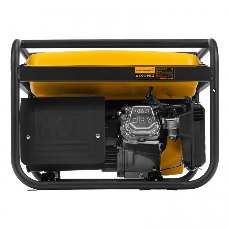 Генератор бензиновый PS-33, 3,3 кВт, 230В, 15л, ручной стартер// Denzel Генератор бензиновый PS-33, 3,3 кВт, 230В, 15л, ручной стартер// Denzel