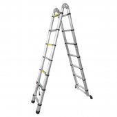 Лестница-стремянка телескопическая алюм. бытовая 2.2+2.2м (7+7 ступ.) Лестница-стремянка телескопическая алюм. бытовая 2.2+2.2м (7+7 ступ.)