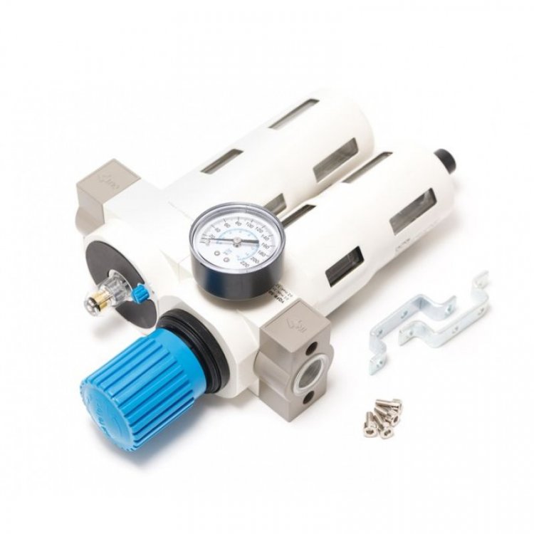 Блок подготовки воздуха для пневмосистемы (фильтр-регулятор + лубрикатор) 3/4"диапазон регулировки давления 0-16bar температура воздуха 0-60С 10Мк) Блок подготовки воздуха для пневмосистемы (фильтр-регулятор + лубрикатор) 3/4"диапазон регулировки давления 0-16bar температура воздуха 0-60С 10Мк)