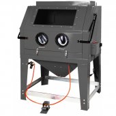 Пескоструйная камера с электродвигателем для очистки воздуха 990л Пескоструйная камера с электродвигателем для очистки воздуха 990л