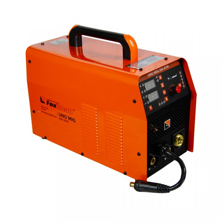 Сварочный полуавтомат UNO MIG 200 SYN - Синергетический сварочный аппарат UNO MIG 200 SYN создан для того, чтобы сварка действительно стала простым делом. Для правильной настройки аппарата достаточно выбрать тип сварки, толщину используемой проволоки Сварочный полуавтомат UNO MIG 200 SYN - Синергетический сварочный аппарат UNO MIG 200 SYN создан для того, чтобы сварка действительно стала простым делом. Для правильной настройки аппарата достаточно выбрать тип сварки, толщину используемой проволоки