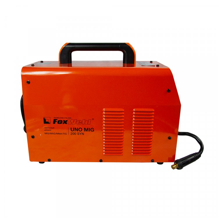 Сварочный полуавтомат UNO MIG 200 SYN - Синергетический сварочный аппарат UNO MIG 200 SYN создан для того, чтобы сварка действительно стала простым делом. Для правильной настройки аппарата достаточно выбрать тип сварки, толщину используемой проволоки Сварочный полуавтомат UNO MIG 200 SYN - Синергетический сварочный аппарат UNO MIG 200 SYN создан для того, чтобы сварка действительно стала простым делом. Для правильной настройки аппарата достаточно выбрать тип сварки, толщину используемой проволоки
