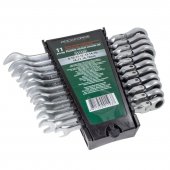 Набор ключей комбинированных трещоточных с шарниром 11пр. (8,10,11,12,13,14,15,16,17,18,19мм)в пластиковом держателе