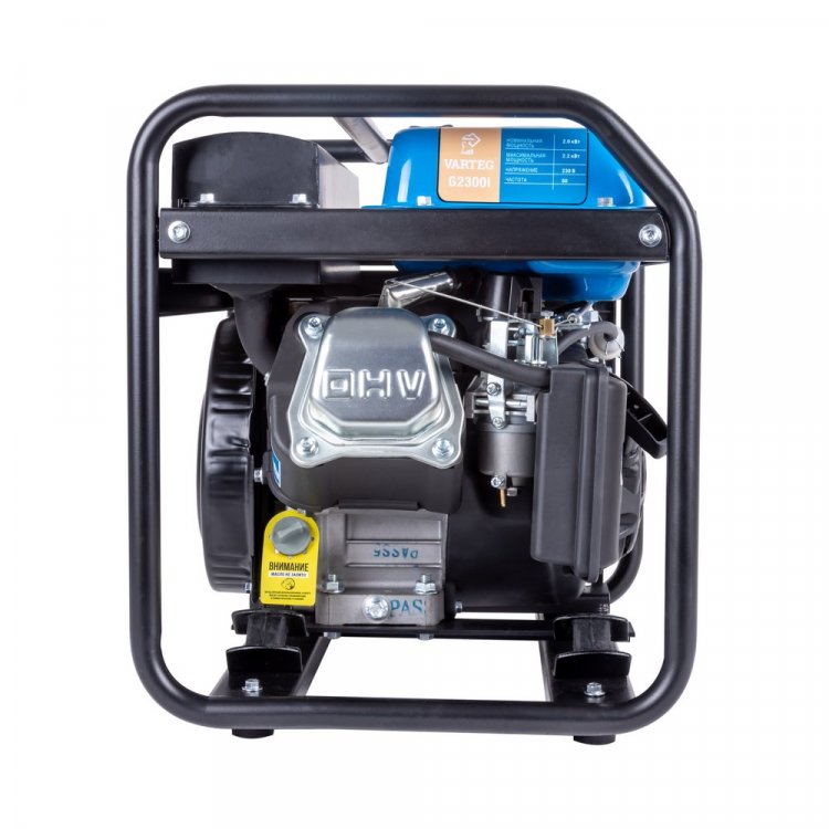 Бензиновый инверторный генератор VARTEG G2300i - Бензиновый инверторный генератор VARTEG G2300i (2,0 - 2,2 кВт / 1 * 230В-16А / 4 л.с. / топливный бак 4.5 л / МФД 4в1 / маслодатчик / экономичный режим / ручной запуск / медь / вес 21 кг) (арт. 8456) Бензиновый инверторный генератор VARTEG G2300i - Бензиновый инверторный генератор VARTEG G2300i (2,0 - 2,2 кВт / 1 * 230В-16А / 4 л.с. / топливный бак 4.5 л / МФД 4в1 / маслодатчик / экономичный режим / ручной запуск / медь / вес 21 кг) (арт. 8456)