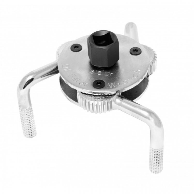 Съемник масляного  фильтра "краб" с "круглым захватом" 3/8"+адаптер 3/8"Мх1/2F (диаметр 63-102мм)