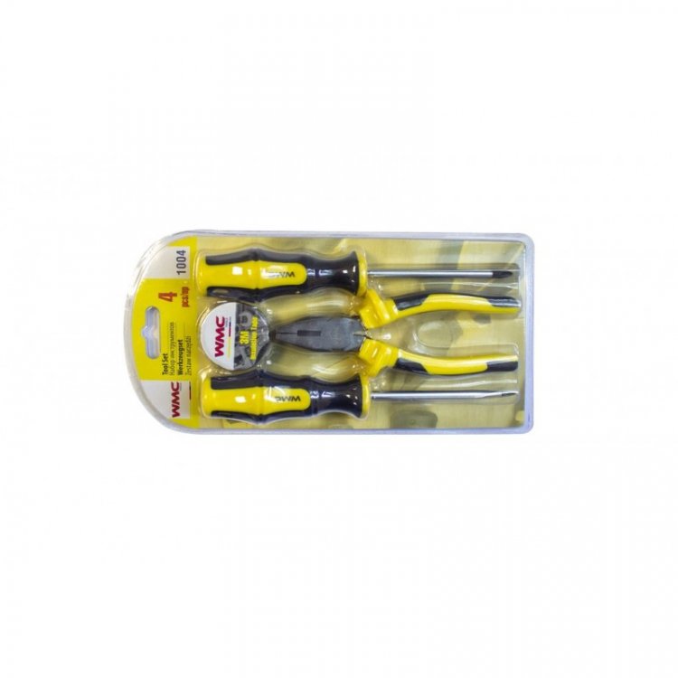 Набор инструментов 4пр.(плоскогубцы 150мм;отвертки:PH2х100мм,SL6х100мм,изолента 3м),в блистере