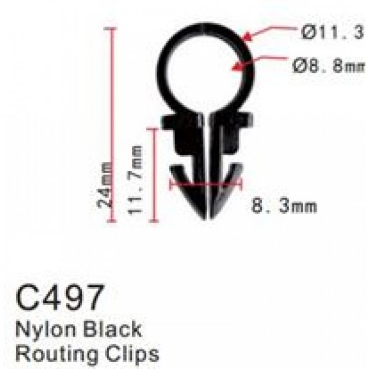 Клипса для крепления внутренней обшивки а/м универсальная пластиковая (100шт/уп.) Клипса для крепления внутренней обшивки а/м универсальная пластиковая (100шт/уп.)