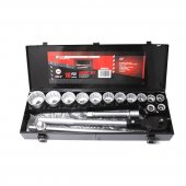 Набор инструментов 16пр. 3/4"(17,19,21,24,27,30,32,33,36,38,41,46,50мм;12гр.), в метал. кейсе