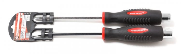 Набор отверток силовых  магнитных "Profi"2пр.(SL6.5х125мм; PH2х125мм)в пластиковом держателе