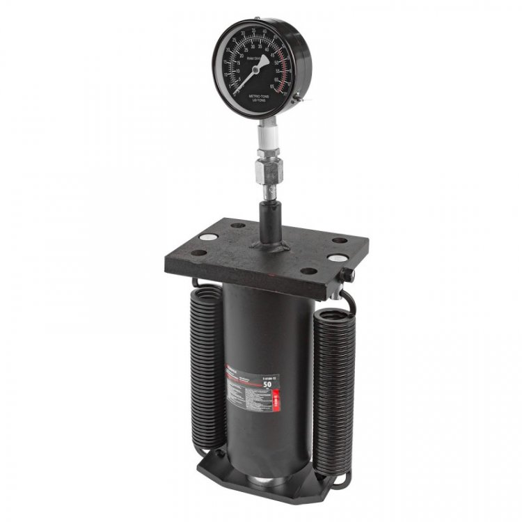 Цилиндр гидравлический для пресса с манометром и возвратными пружинами 50т