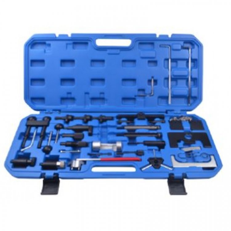 Набор фиксаторов для обслуживания двигателей группы VAG: Audi А4, А6, А8, А11 97-04гг; VW Passat 98-04гг (28пр.)в кейсе.