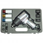 Пневмогайковерт 813Нм 1/2" (потребление 120л/мин) с комплектом головок 7пр.(17,19,21мм+17,19,21мм для литых дисков) Пневмогайковерт 813Нм 1/2" (потребление 120л/мин) с комплектом головок 7пр.(17,19,21мм+17,19,21мм для литых дисков)