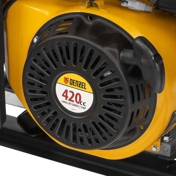 Генератор бензиновый PS-55EA, 5,5 кВт, 230В, 25л, коннектор автоматики, электростартер// Denzel Генератор бензиновый PS-55EA, 5,5 кВт, 230В, 25л, коннектор автоматики, электростартер// Denzel