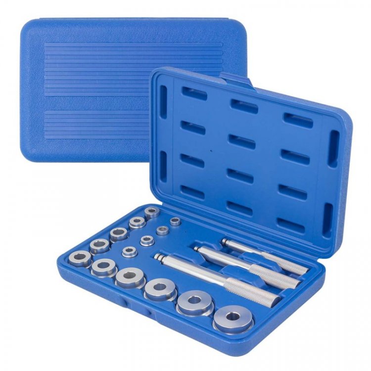 Набор оправок для работы с подшипниками и сальниками (10х12,12х14,14х16,15х17,16х18,18х20,20х22,22х24,25х27,28х30,30х34,32х36,35х40,38х42)17пр.в кейсе