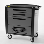 GTS4.grey Тележка инструментальная Garopt 4 ящиков СЕРАЯ, центральный замок, увеличенные колеса, доводчики,  GAROPT Серия "Standart" GTS4.grey Тележка инструментальная Garopt 4 ящиков СЕРАЯ, центральный замок, увеличенные колеса, доводчики,  GAROPT Серия "Standart"
