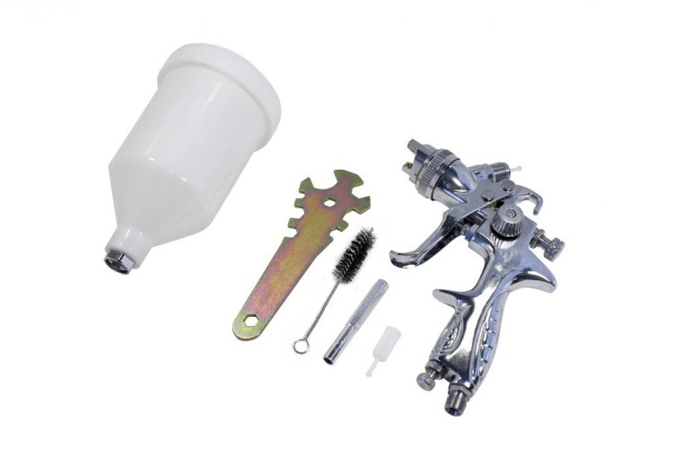 Краскораспылитель с верхним пластиковым бачком (600мл,1.4мм,2.0-3.5Bar,120-200л/мин) Краскораспылитель с верхним пластиковым бачком (600мл,1.4мм,2.0-3.5Bar,120-200л/мин)