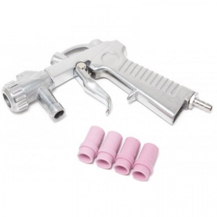 Пистолет для пескоструйного аппарата SBCG с комплектом сопел 4шт (4,5,6,7мм) Пистолет для пескоструйного аппарата SBCG с комплектом сопел 4шт (4,5,6,7мм)