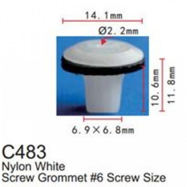 Клипса для крепления внутренней обшивки а/м Хонда пластиковая (100шт/уп.) Клипса для крепления внутренней обшивки а/м Хонда пластиковая (100шт/уп.)