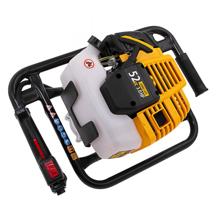 Мотобур DX-52, объём двигателя 52 см3, соединение 20 мм, без шнека// Denzel Мотобур DX-52, объём двигателя 52 см3, соединение 20 мм, без шнека// Denzel