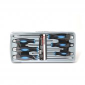 Набор отверток силовых магнитных "Profi" S2, 6пр. (PH:2x100, 3x150мм; SL 5.5х125, 6.5х150, 10х200, 12х200мм)в лотке