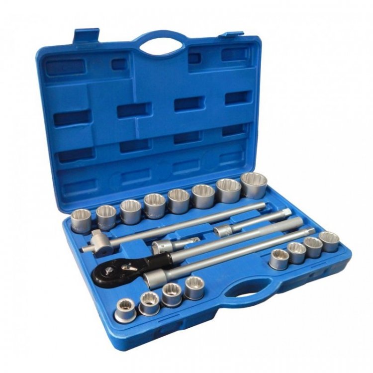 Набор инструментов 21пр. 3/4" (12гр.)(17,21-24,26,27,29,30,32,34,36,38,41,46,50мм), в кейсе