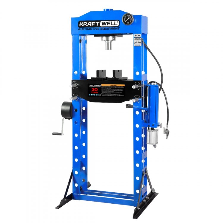 Пресс 30 т. сварная рама с ручным и пневматическим приводом Пресс 30 т. сварная рама с ручным и пневматическим приводом