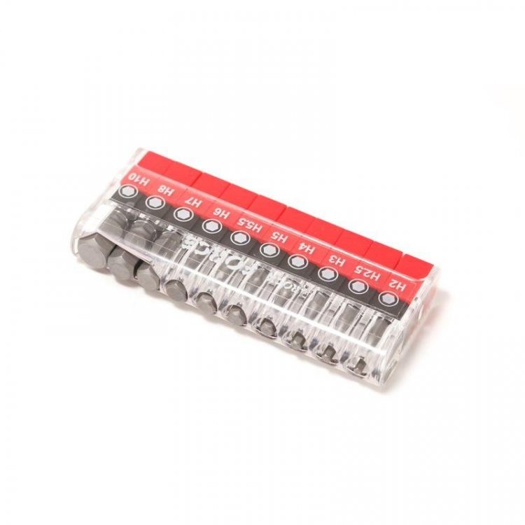 1/4" Набор бит 6-гранных в пластиковом футляре типа "магазин"10пр. (2,2.5,3,4,5,5.5,6,7,8,10-25мм) 1/4" Набор бит 6-гранных в пластиковом футляре типа "магазин"10пр. (2,2.5,3,4,5,5.5,6,7,8,10-25мм)