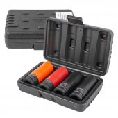 1/2"Набор головок ударных тонкостенных 4 пр.(17,19+17.19 в защитном кожухе ) 6гр.сталь повышенной прочности 440SCM