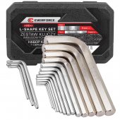 Ключи Г-образные 6-гранные, набор 13+3пр. (2, 2.5, 3-8, 10, 12, 14, 17, 19мм + T25, T30, T40) Ключи Г-образные 6-гранные, набор 13+3пр. (2, 2.5, 3-8, 10, 12, 14, 17, 19мм + T25, T30, T40)