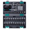 Набор инструментов 1/4", CrV, пластиковый кейс 57предм, Stels