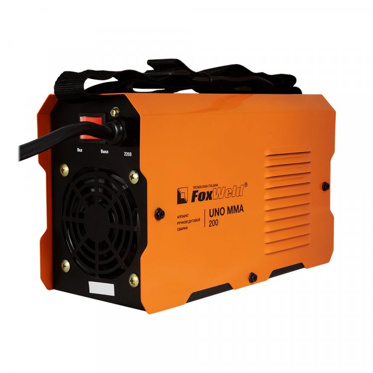 Сварочный аппарат UNO MMA 200 - Цифровой дисплей. Горячий старт, форсаж дуги, антизалипание. MMA, панельные розетки 35 мм2, напряжение питания: 220В±15%, Диапазон сварочного тока: 20-200А, ПВ: 100%, ремень для переноски, комплектация: кабели 3 м, эле Сварочный аппарат UNO MMA 200 - Цифровой дисплей. Горячий старт, форсаж дуги, антизалипание. MMA, панельные розетки 35 мм2, напряжение питания: 220В±15%, Диапазон сварочного тока: 20-200А, ПВ: 100%, ремень для переноски, комплектация: кабели 3 м, эле