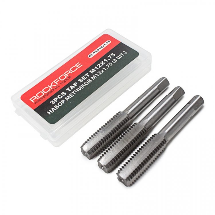 Метчик M12x1,75 (3шт), в пластиковом футляре