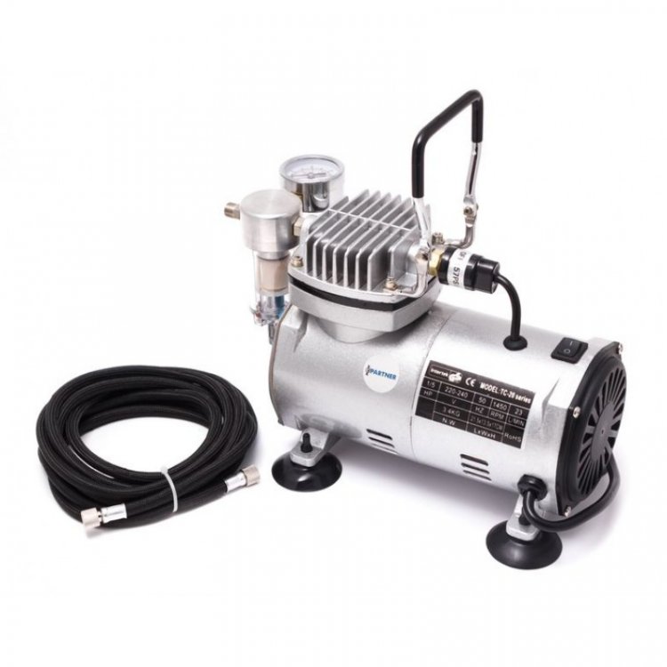 Миникомпрессор поршневой с фильтром. 2.8bar, 23л/мин