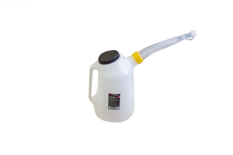 Емкость мерная пластиковая для заливки масла с крышкой, 8л