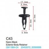 Клипса для крепления внутренней обшивки а/м GM пластиковая (100шт/уп.) Клипса для крепления внутренней обшивки а/м GM пластиковая (100шт/уп.)