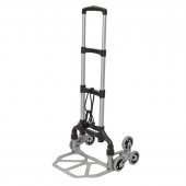 Тележка складная с телескопической ручкой и колесами на шарнирах для перемещения по неровным поверхностям и ступенькам(390х480мм,г/п70кг)