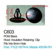 Клипса для крепления внутренней обшивки а/м Мазда/ Мерседес/ Митсубиси пластиковая (100шт/уп.) Клипса для крепления внутренней обшивки а/м Мазда/ Мерседес/ Митсубиси пластиковая (100шт/уп.)