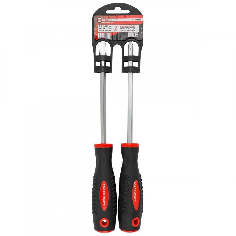 Набор отверток магнитных "Profi" 2пр.(SL6.5х125мм; PH2х125мм)в пластиковом держателе