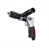 Пневмодрель с самозажимным патроном до 10мм и  реверсом (800 об/мин., потребление 184 л/мин.)