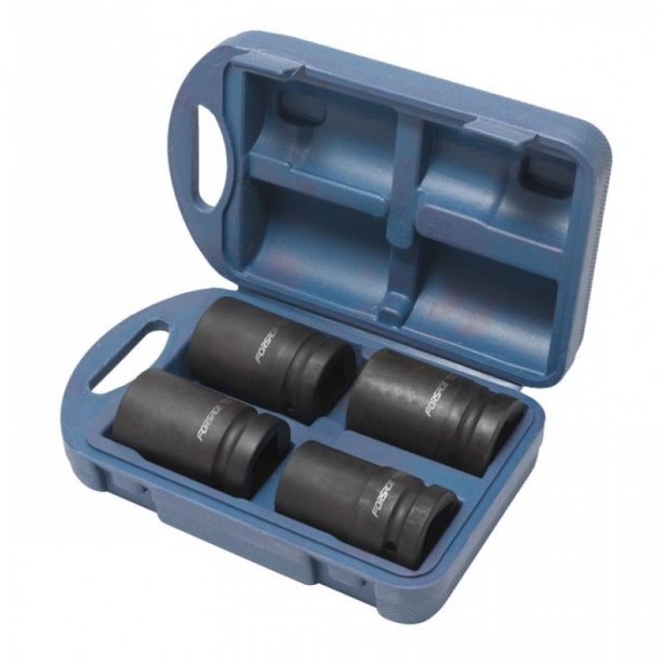 Набор головок ударных глубоких 4пр., 1", 6гр.(27,32,33,36), в кейсе
