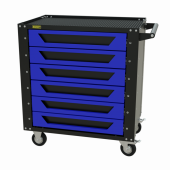 Тележка инструментальная Garopt 6 ящиков СИНЯЯ, Серия "Low-cost" Тележка инструментальная Garopt 6 ящиков СИНЯЯ, Серия "Low-cost"