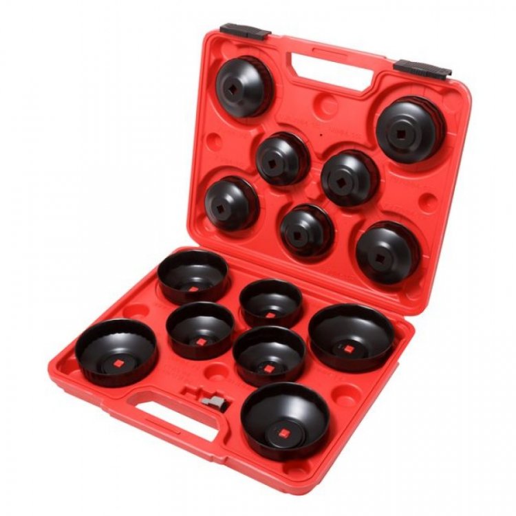 Набор съемников масляных фильтров 3/8", 15пр.(65х14,68х14,65/67х14,74/76х14,76х30,73х14,75/77х15,93х15,90х15,74/76х15,80х15,82х15,93х36,100х15)в кейсе Набор съемников масляных фильтров 3/8", 15пр.(65х14,68х14,65/67х14,74/76х14,76х30,73х14,75/77х15,93х15,90х15,74/76х15,80х15,82х15,93х36,100х15)в кейсе