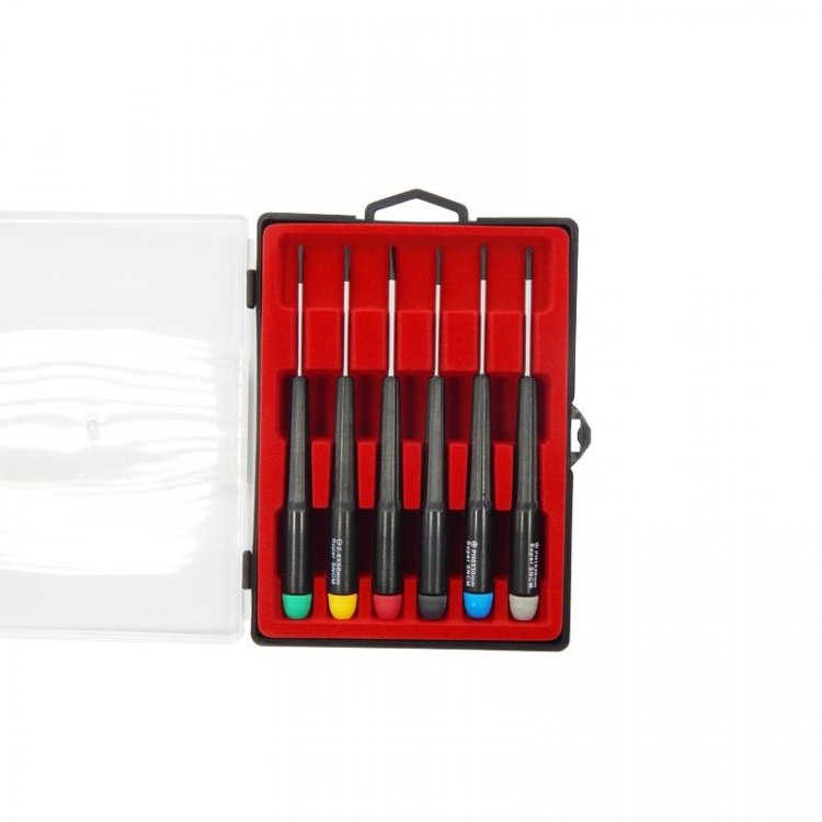 Набор отверток ювелирных 6пр. (SL: 2.0, 2.4, 3.0.PH 00.0,1), в пластиковом держателе