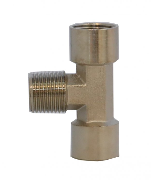 Тройник резьбовой Т-образный F1/2 - M1/2 - F1/2, 1 шт