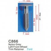 Клипса для крепления внутренней обшивки а/м Фиат/ Фольксваген/ Форд пластиковая (100шт/уп.) Клипса для крепления внутренней обшивки а/м Фиат/ Фольксваген/ Форд пластиковая (100шт/уп.)