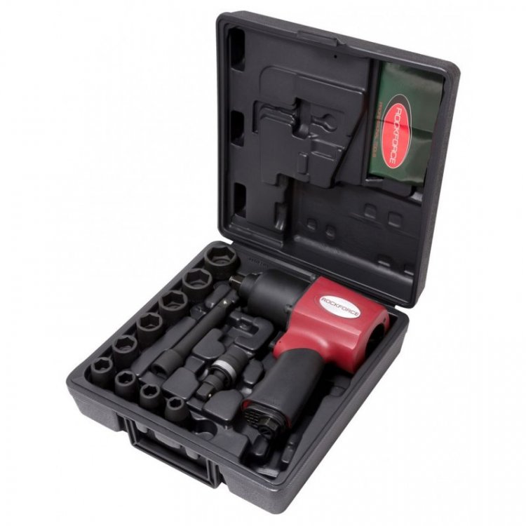 Пневмогайковерт ударный"Twin Hammer"с набором ударных головок1/2"1пр(1220Нм,9000rpm,185л/мин,6.3bar;10,12-14,17,19,22,24,27мм+удл.125мм,кардан)в кейсе Пневмогайковерт ударный"Twin Hammer"с набором ударных головок1/2"1пр(1220Нм,9000rpm,185л/мин,6.3bar;10,12-14,17,19,22,24,27мм+удл.125мм,кардан)в кейсе