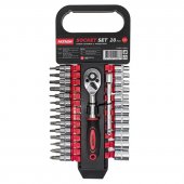 Набор инструментов, головки с трещоткой, набор 28пр., 1/4"